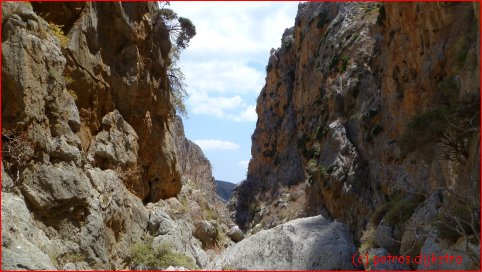 Die Ausgang am Libyschen Meer von Irini Schlucht bei Xeroskampos